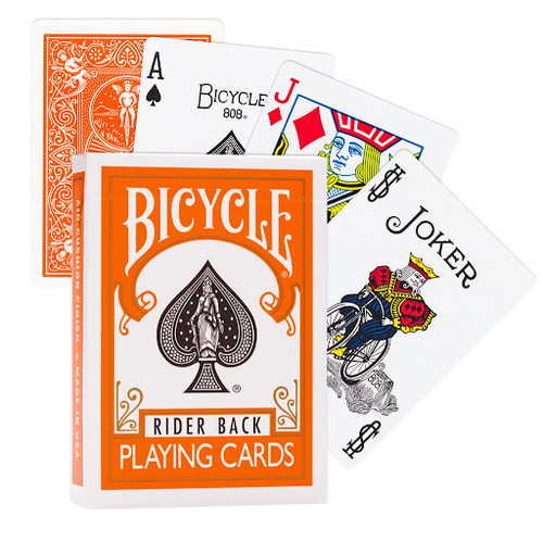 bicycle orange deck