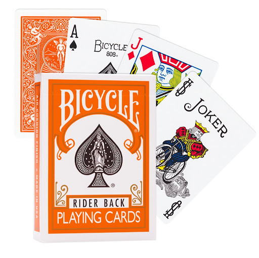 bicycle orange deck